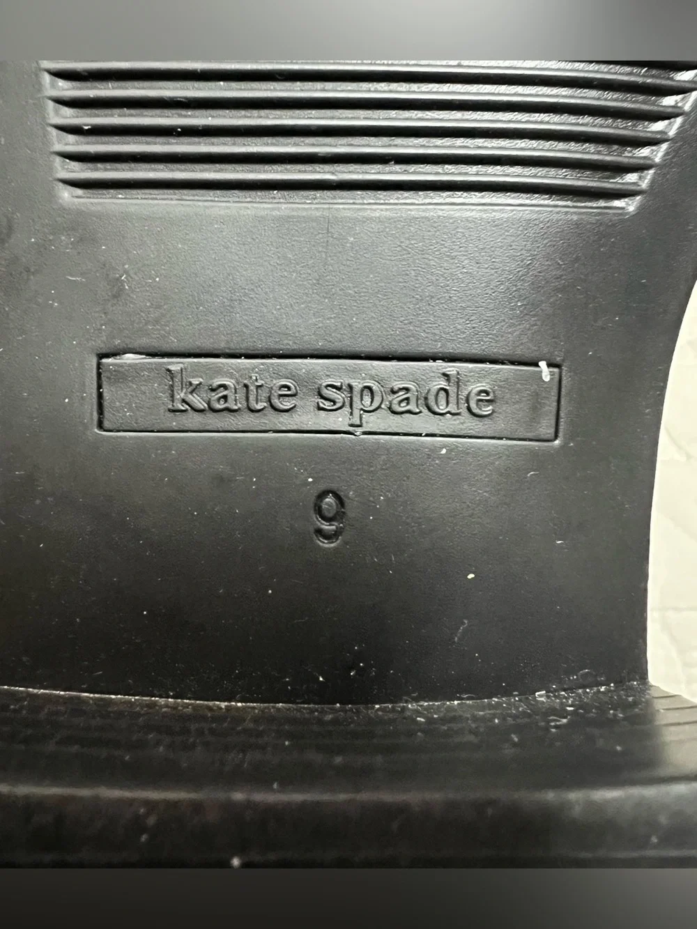 NWOB Kate Spade Womens Sedgewick Black Rain Boots Pull On Size 9